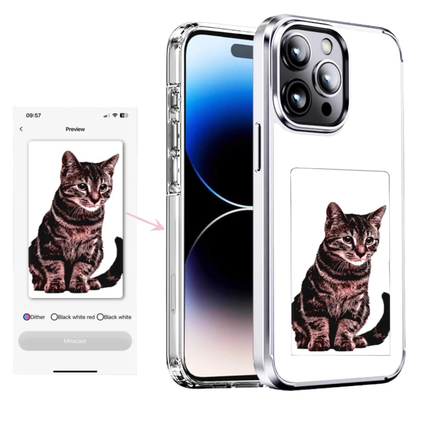 DIY智能NFC墨水屏手机壳 适用于iPhone 13/14/15 Pro Max